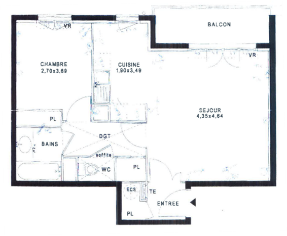 APPARTEMENT 2 PIECES – EPINAY-SUR-SEINE