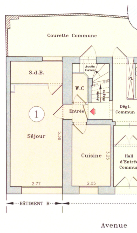 RUEIL-MALMAISON : AVENUE ALBERT 1ER / GARE RER : STUDIO 27M2 AU CALME - PROFESSION LIBÉRALE POSSIBLE