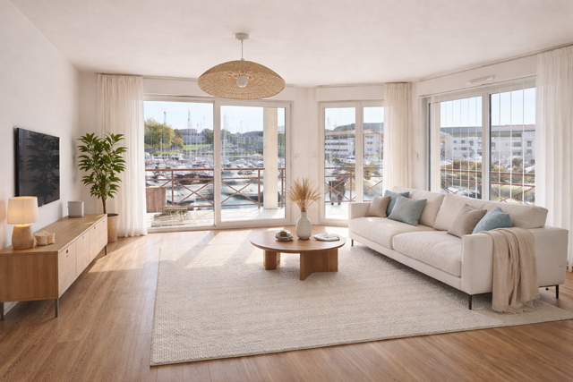 Charente-Maritime, Appartement d'exception avec terrasse, vue panoramique sur le port de plaisance à Rochefort, double garage privatif