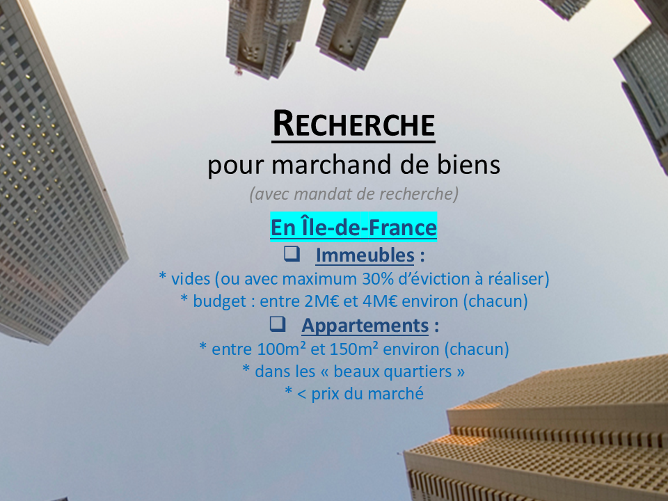 MANDAT DE RECHERCHE (Marchand de biens)