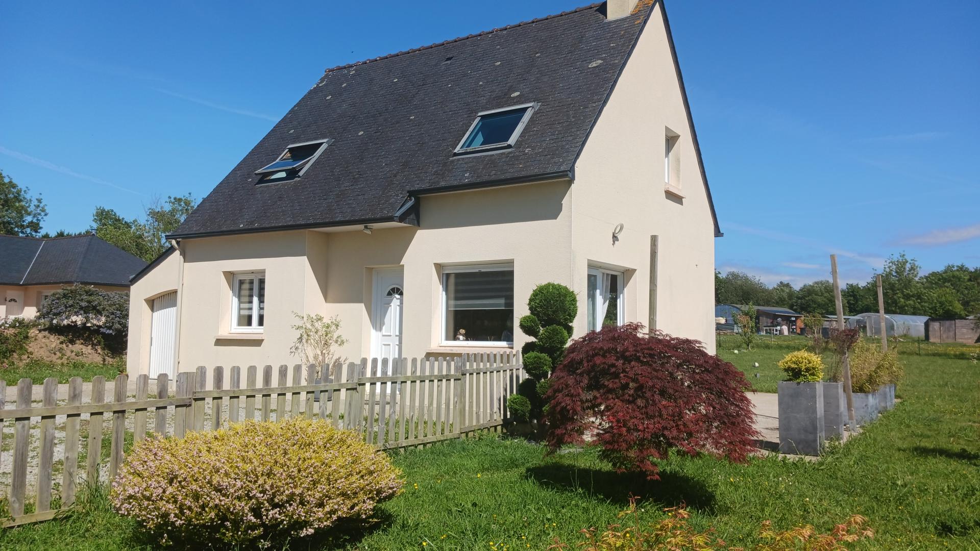 Presqu'ile de Crozon, Telgruc sur Mer, maison 4 chambres, 84,19 m2, terrain 886m2