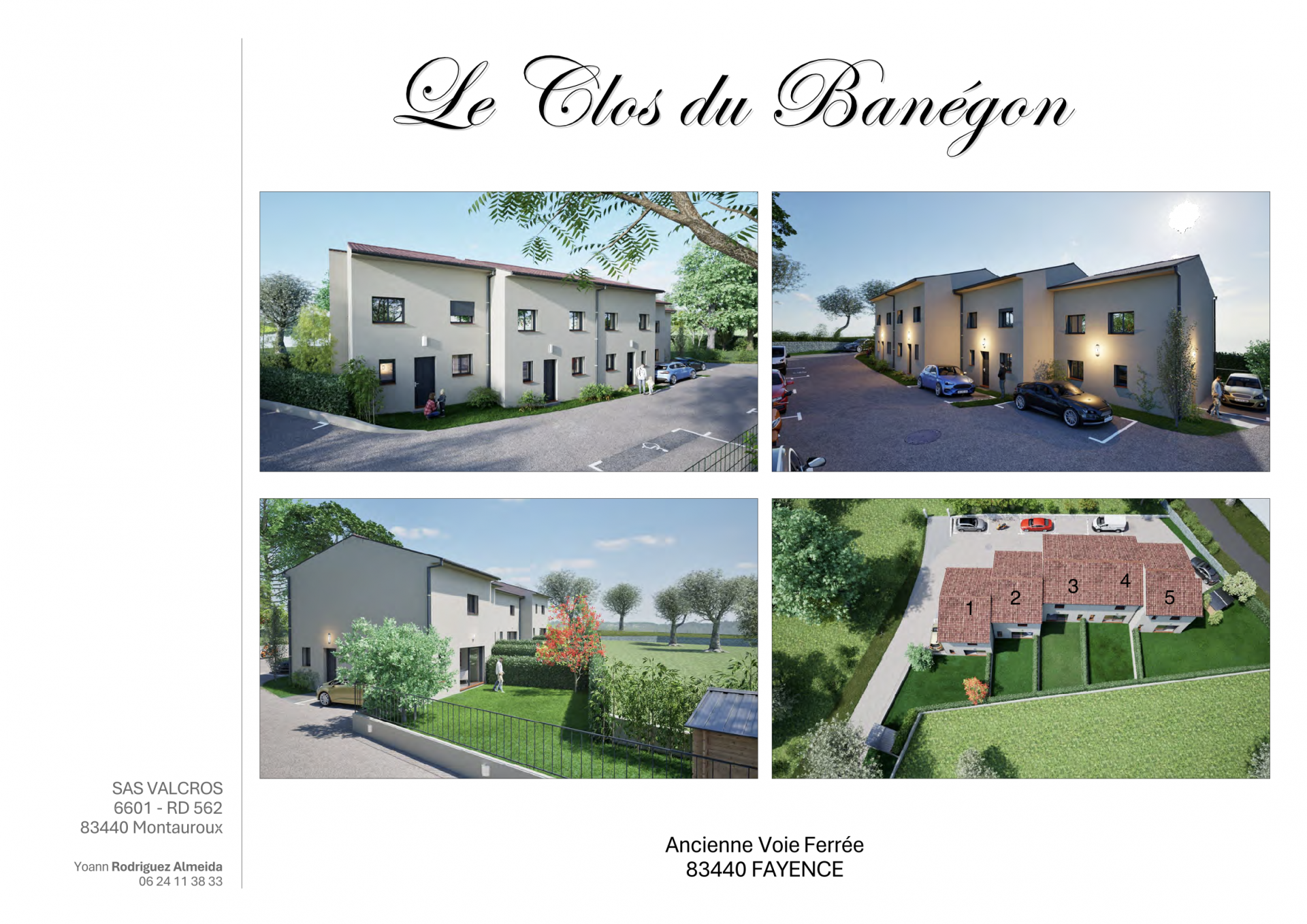 À vendre - Maisons neuves avec jardin privatif- Fayence (83440)